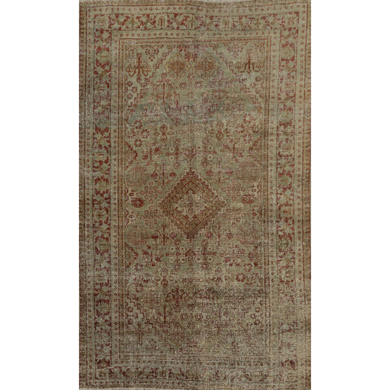 Tapis traditionnel antique géométrique 4 x 7
