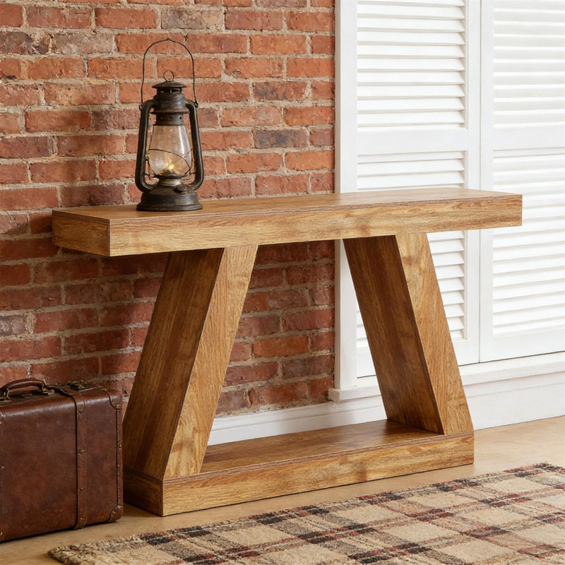 Vintage Two-Tier Storage Couch Table(Only Including Coffee Table), Naturel