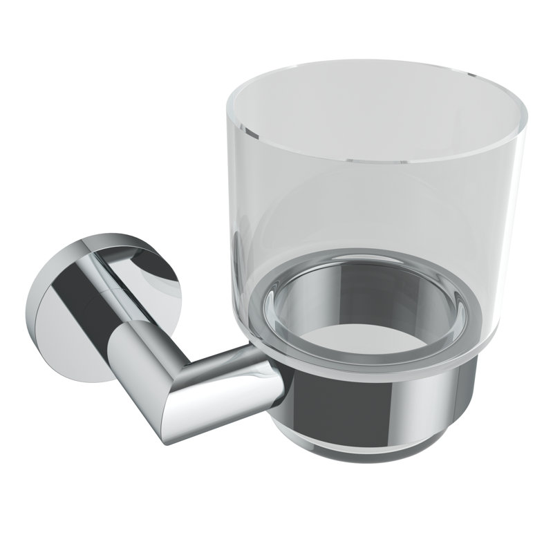 Gobelet mural en verre Summit - Chrome, quincaillerie d'installation incluse, Chrome