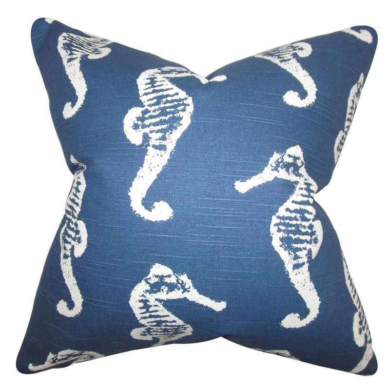 Jolyon Square Pillow Cover & Insert, Navy Blue