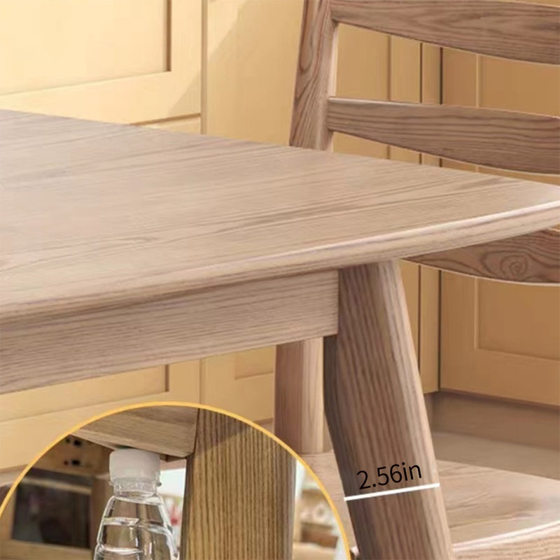 Table de salle à manger en bois massif de qualité, H 29,52 po x L 55,11 po x l 27,55 po