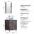72.4'' Double Bathroom Vanity with Glass Top