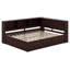 Grand lit de jour en bois avec tablettes de rangement, USB, DEL et 2 tiroirs-1648075949