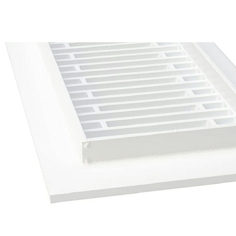 White Cast Aluminum Arts & Crafts Vent Cover 4 x 10