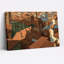 «Swallows Flying Over Terracotta Rooftops», art mural sur toile-16462102