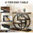 Wood and Metal 4-Tier End Table-1826771374-1826771368