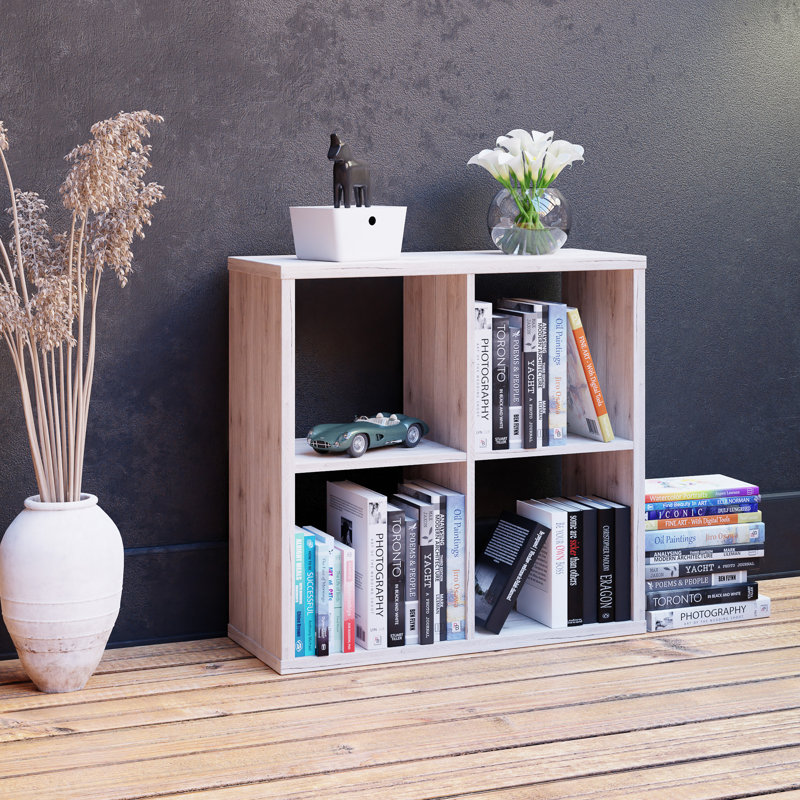 72.8cm H x 72.7cm W Standard Bookcase, Sand Oak