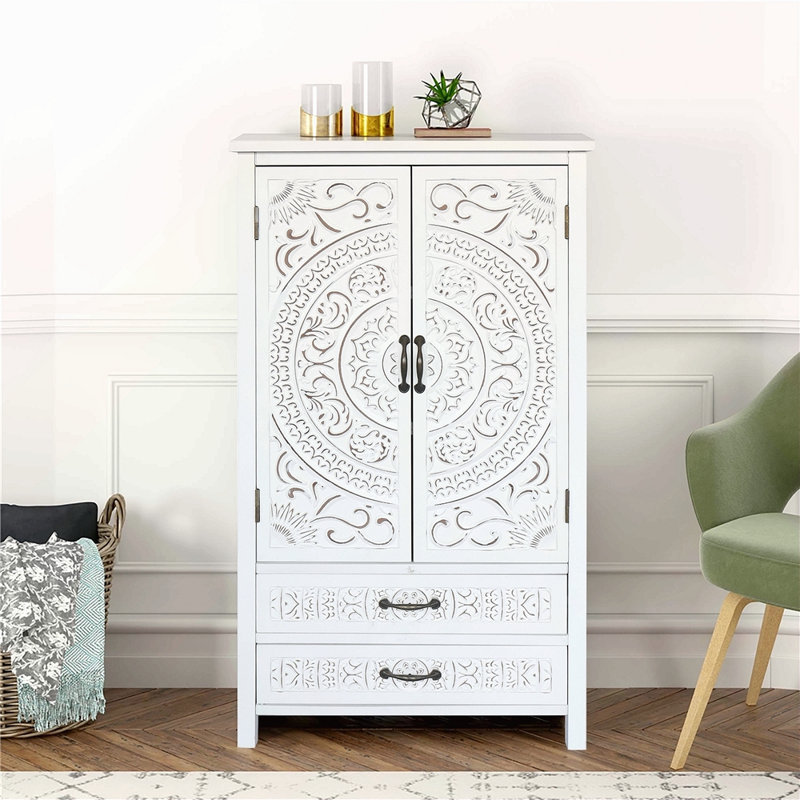 Grande armoire de rangement blanche 27 po Accent