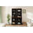 Two-Piece Elegant Freestanding Tall Cabinet With Fully Open Storage, Walnut Element Bookshelves With Curved Design, Stylish Display Bookcase With Anti-Tip Device For Living Room-423988051