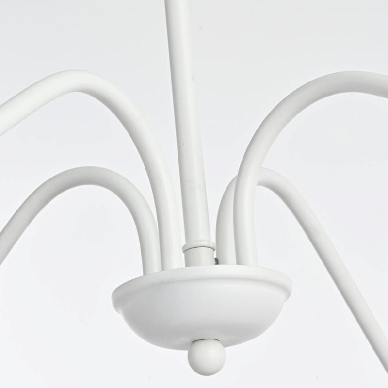 Lustre 6 lumières façon bougie Ableton, H 18 po x l 30 po x P 30 po, Blanc