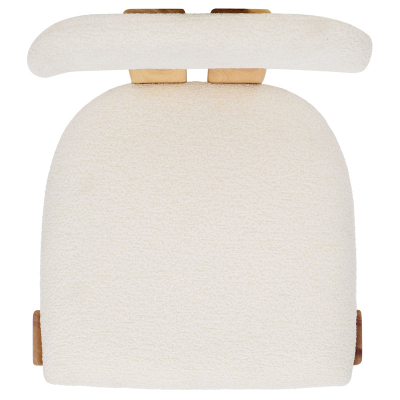 Cayde Boucle Dining Chair, Light Blonde, Cream