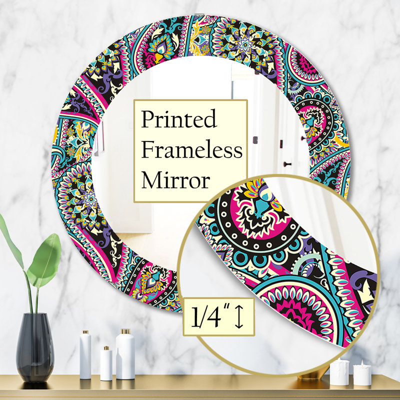 Miroir d'appoint Paisley 11 Bohemian and Eclectic, H 31,5 po x l po