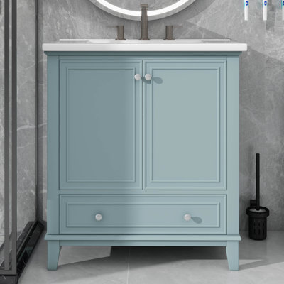 Meuble-lavabo 30 po avec lavabo encastré encastré et tiroir