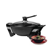 Shabu 7.75 in. Stainless Steel Electric Wok Mongolian Hot Pot with Broiler  en 2023