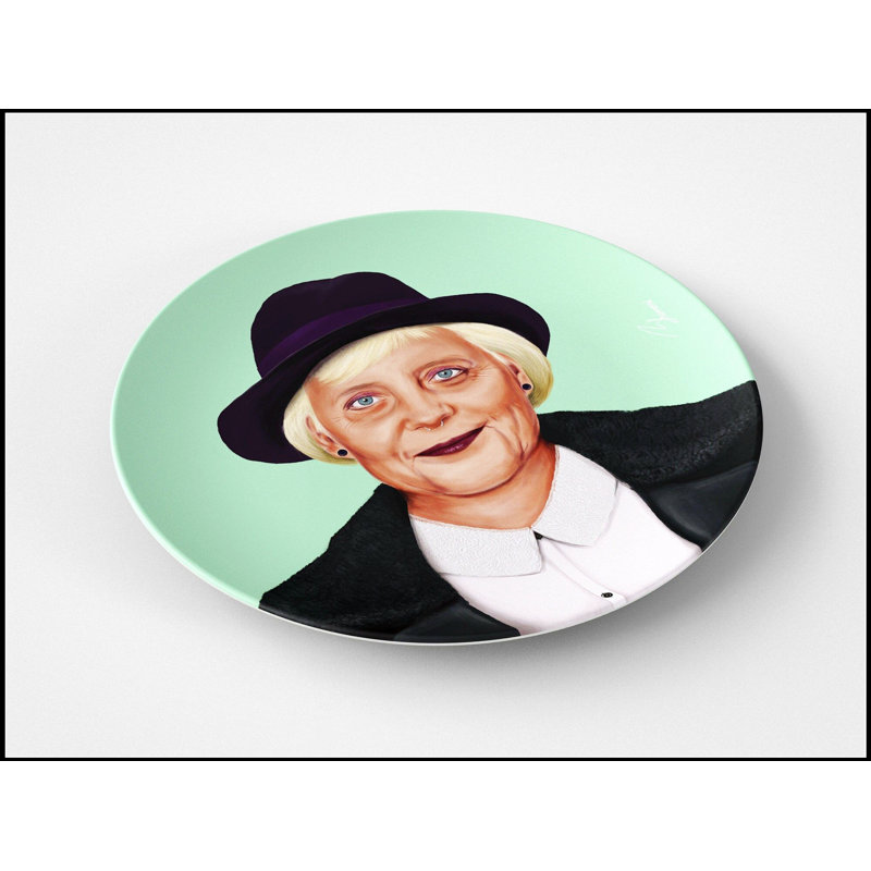 Assiette de 10 pouces Angela Merkel
