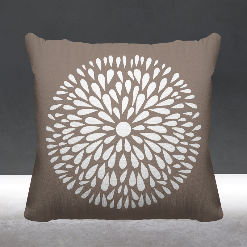 Coussin Pheobe, Beige, 17 po x 17 po, Carré