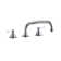 8" Centerset with Concealed Deck Faucet with 10" Arc Tube Spout 2" Lever Handles Chrome