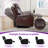 40.6" Wide Modern Diamond Home Theater Recliner With Power Button And USB (Set of 4)-74539945
