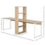 Bureau d'ordinateur 88 po pour 2 personnes avec tablettes de rangement