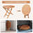 Jynia 31.5" Indonesia Teak Wood Dining Table