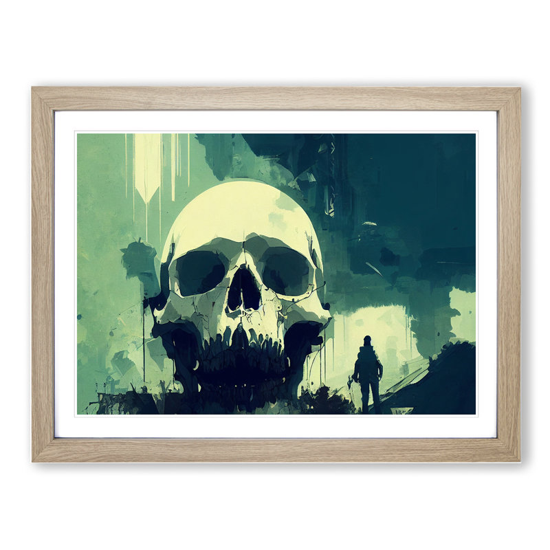 Skull Art Vol.2 Abstract, Oak Framed, 46cm H x 64cm W x 2cm D