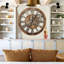 Solid Wood Skeleton Wall Clock-1556344457