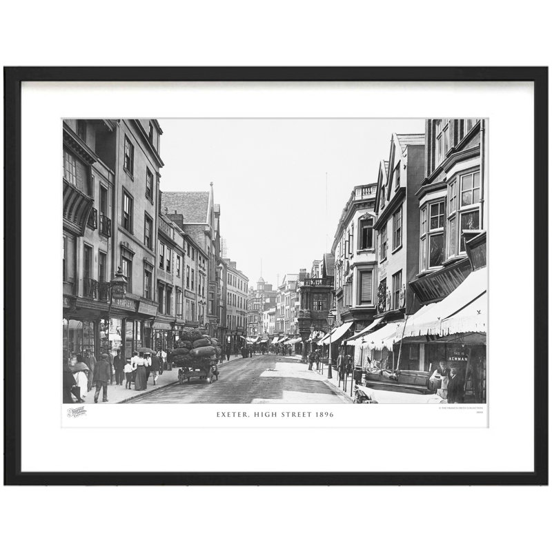 Exeter, High Street 1896 - Single Picture Frame Print, 28cm H x 36cm W x 2.3cm D