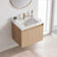 Meuble-lavabo simple flottant 24 po avec lavabo en céramique et conception sans poignée-132960821-132960822