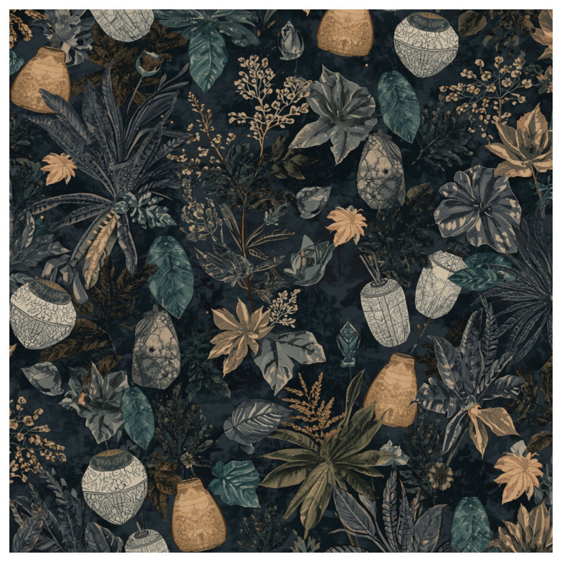 Coussins décoratifs à feuilles et vases tropicaux, 26 x 26 pouces