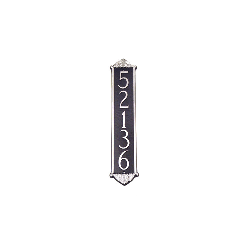Rectangle Wall Plaque, Brick Red/Silver