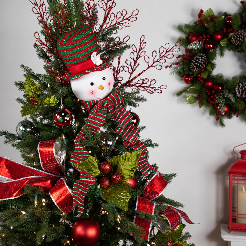 Ensemble de 3 ornements de Noël en peluche bonhomme de neige 12,5 po