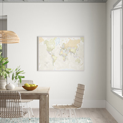 Classic World Map - Wrapped Canvas Print