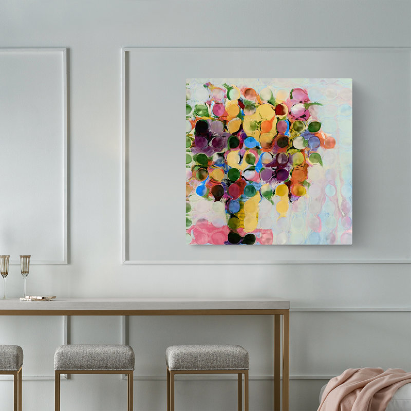 Lollipop Bouquet - peinture sur toile tendue, H 8 po x l 8 po
