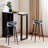 Ensemble de 2 tabourets de bar à motif victorien bleu cobalt et motif floral