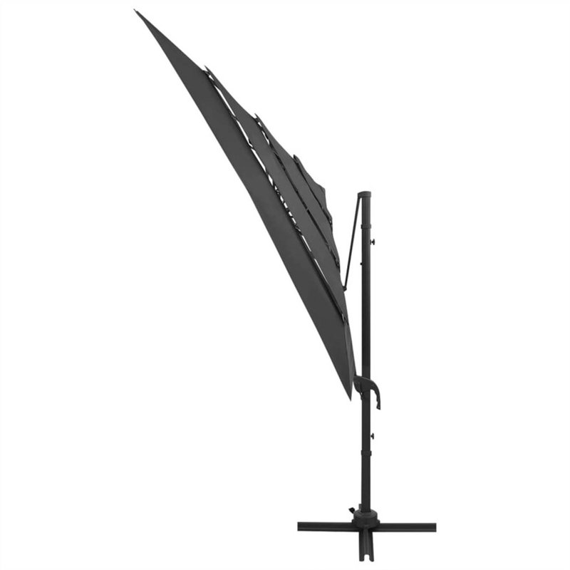 Castiel 250cm Parasol, Anthracite