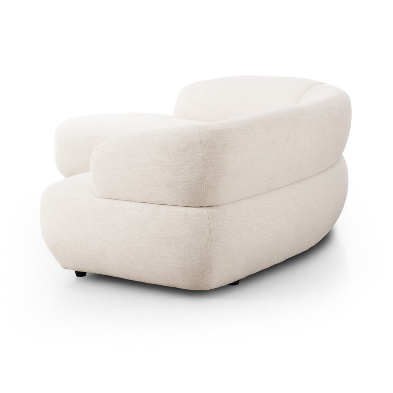 Belen 2Pc Sectional W/ LAFC-Thames Coal, Right Hand Facing, Nomad Snow Polyester Blend