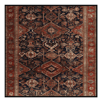 Machine Washable Persian Brown Area Rug