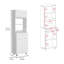 Armoire à micro-ondes Caribe, quatre pieds, un tiroir, une porte double, une tablette - blanc-1808086364