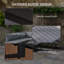 Outsunny 4 Pieces Garden Furniture Set 5-Level Reclining Black&Light Grey