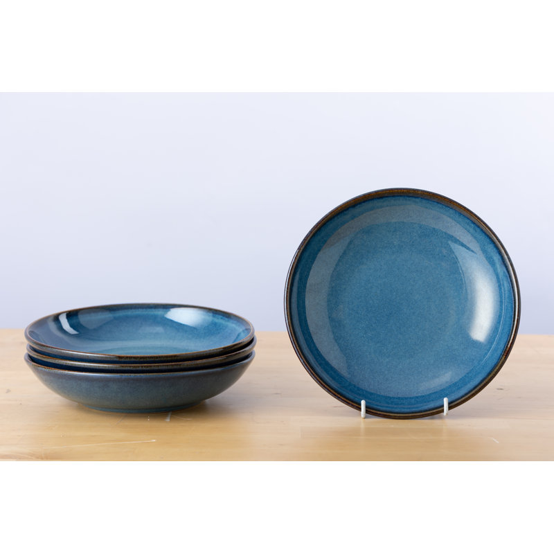 Reactive Dinnerware Pasta Bowls, Blue