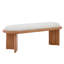 Banc rembourré en bois massif CloudHaven