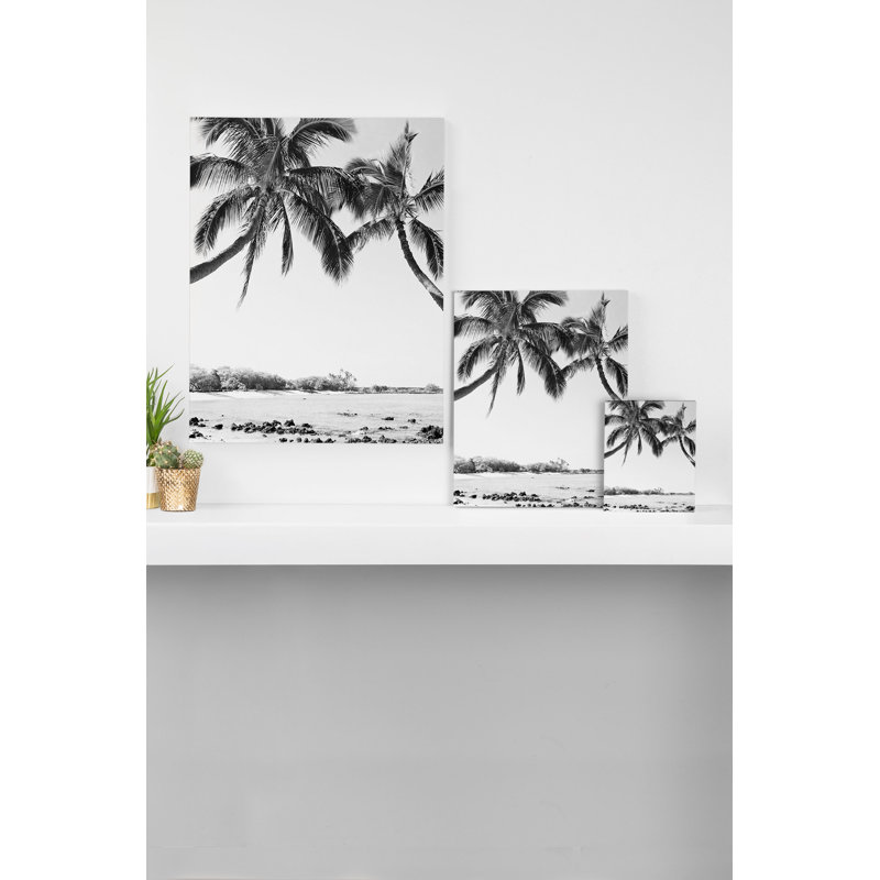 «The Bay Black White» par Bree Madden - reproduction de photo sur papier, H 10 po x l 8 po x P 2 po, Toile tendue