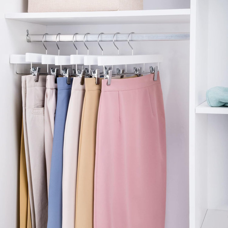 Rebrilliant Ailany Plastic Hangers With Clips for Skirt/Pants