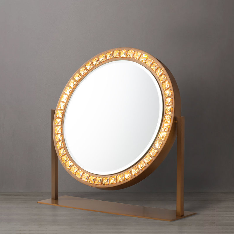 Miroir de salle de bain Marilyn, Laiton délavé