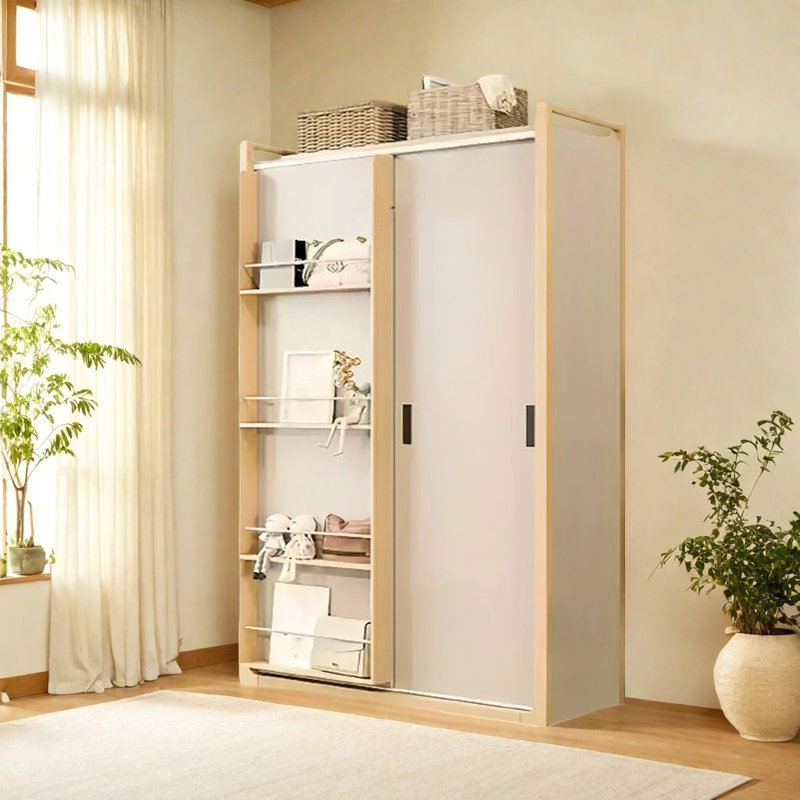Garde-robe simple de couleur unie, H 79 po x l 39 po x P 24 po, Gris