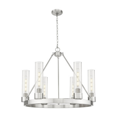Lustre 6 lumières avec abat-jour Scherer