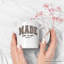 Fabriqué pour une tasse plus chrétienne, Éphésiens 2: 10, leopard Faith, verset biblique, cadeau de Pâques avec nom personnalisé