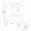 Meuble-lavabo simple blanc 2 portes