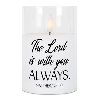Flameless Jar Candle with Glass Holder