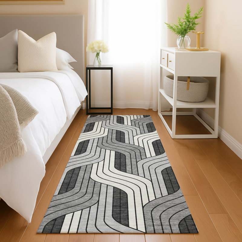 Machine Washable Indoor/Outdoor Chantille ACN2422 Mid-Century Modern Rug, Runner 2'3" x 7'6"